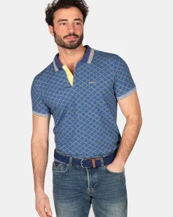 NZA New Zealand Auckland Polo-Shirts|Blauwe Katoenen Polo-Dusk Navy