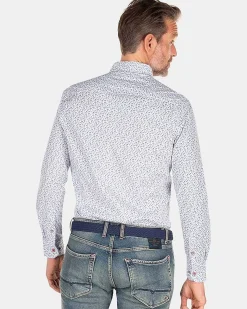 NZA New Zealand Auckland Overhemden|Blauw Geprint Katoenen Overhemd-Rhythm Blue