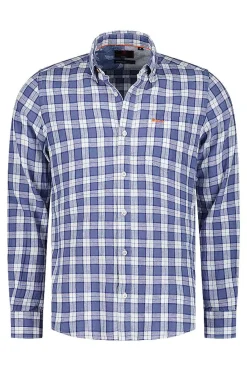NZA New Zealand Auckland Overhemden|Blauw Geruit Overhemd-Dusk Navy