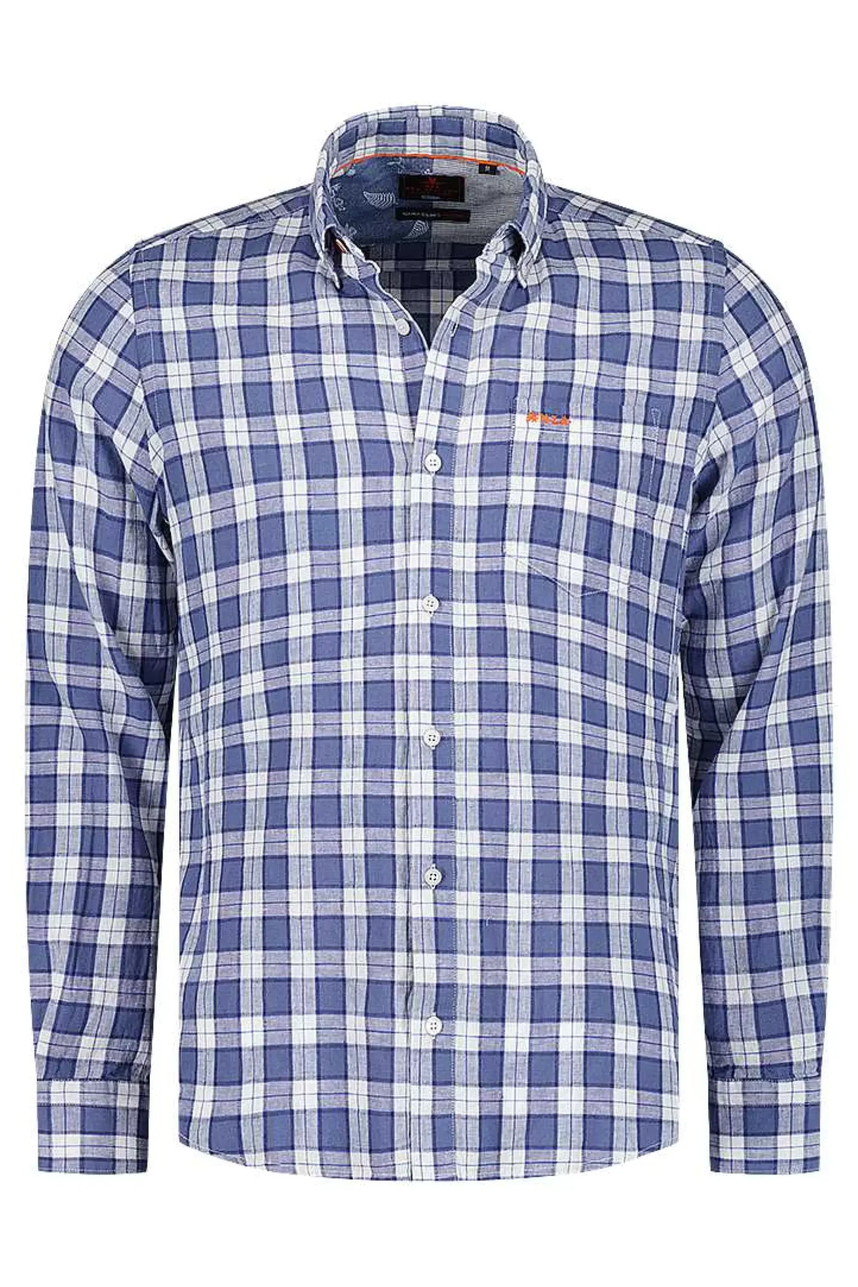 NZA New Zealand Auckland Overhemden|Blauw Geruit Overhemd-Dusk Navy