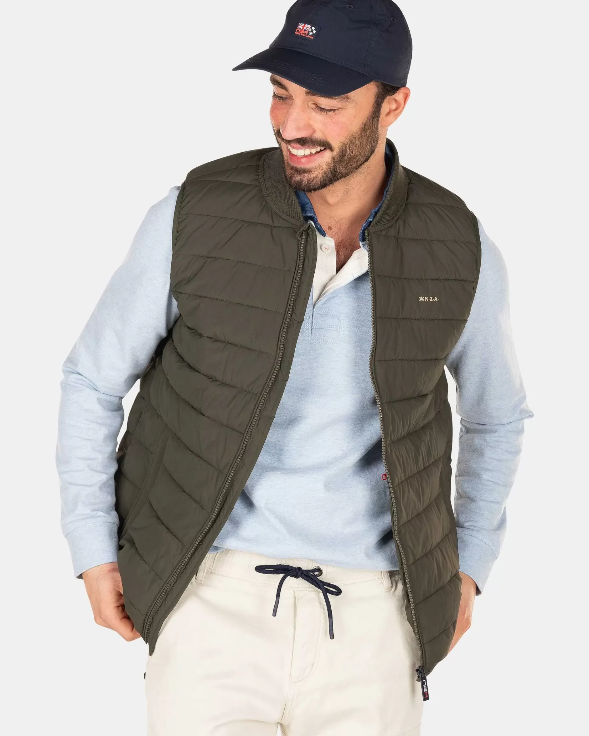 NZA New Zealand Auckland Jassen|Effen Bodywarmer-Jacket Army