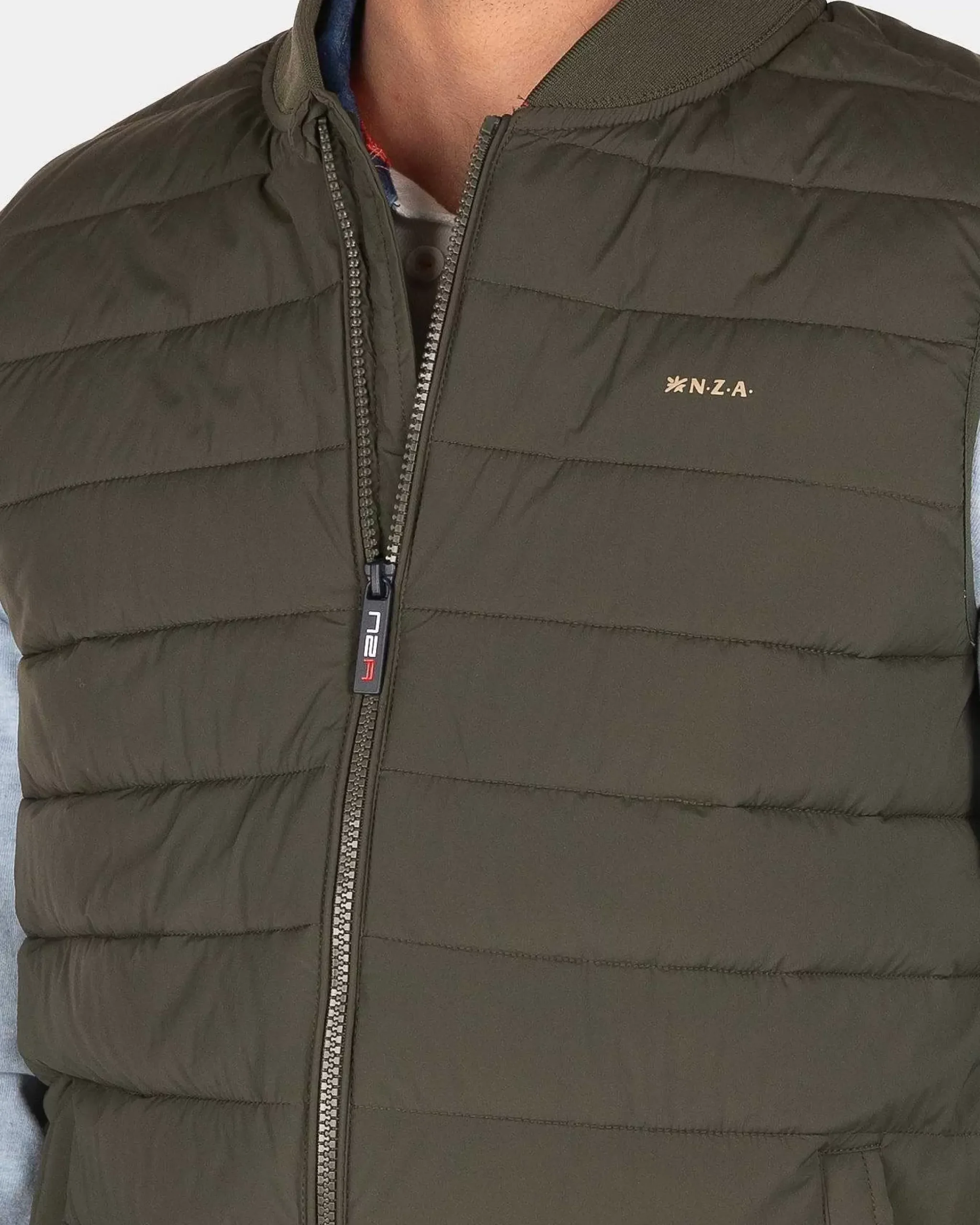 NZA New Zealand Auckland Jassen|Effen Bodywarmer-Jacket Army
