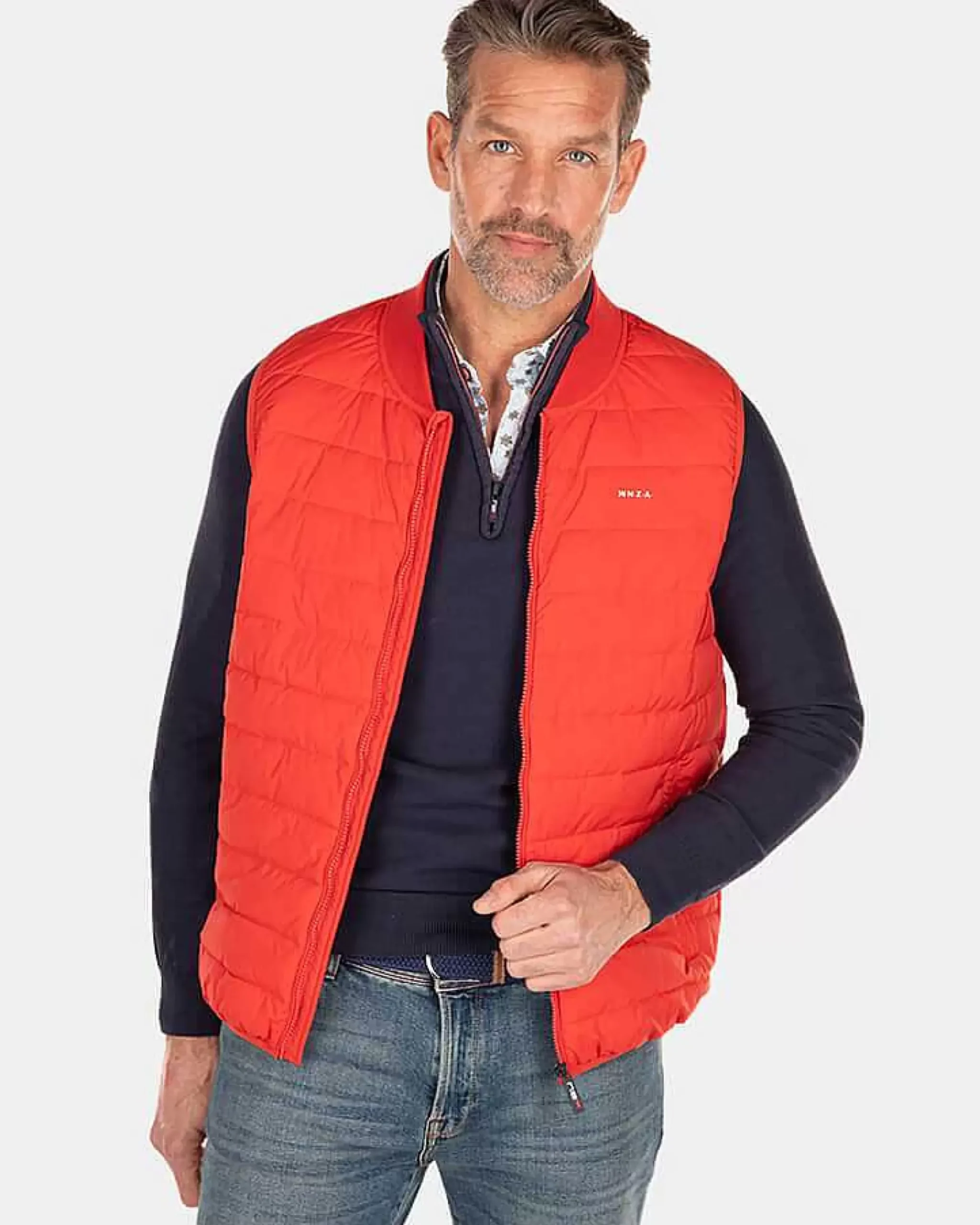 NZA New Zealand Auckland Jassen|Effen Bodywarmer-Jacket Red