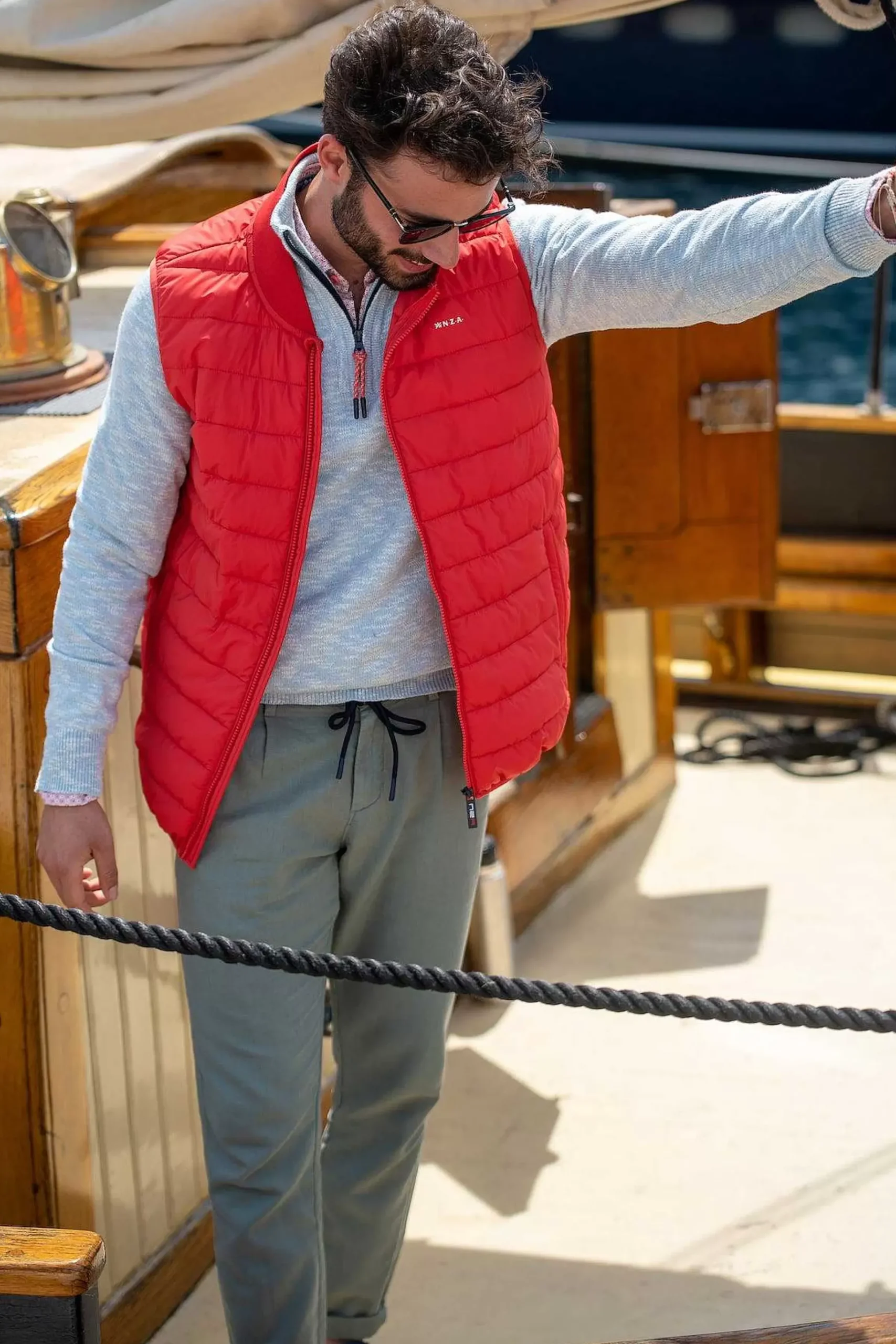 NZA New Zealand Auckland Jassen|Effen Bodywarmer-Jacket Red