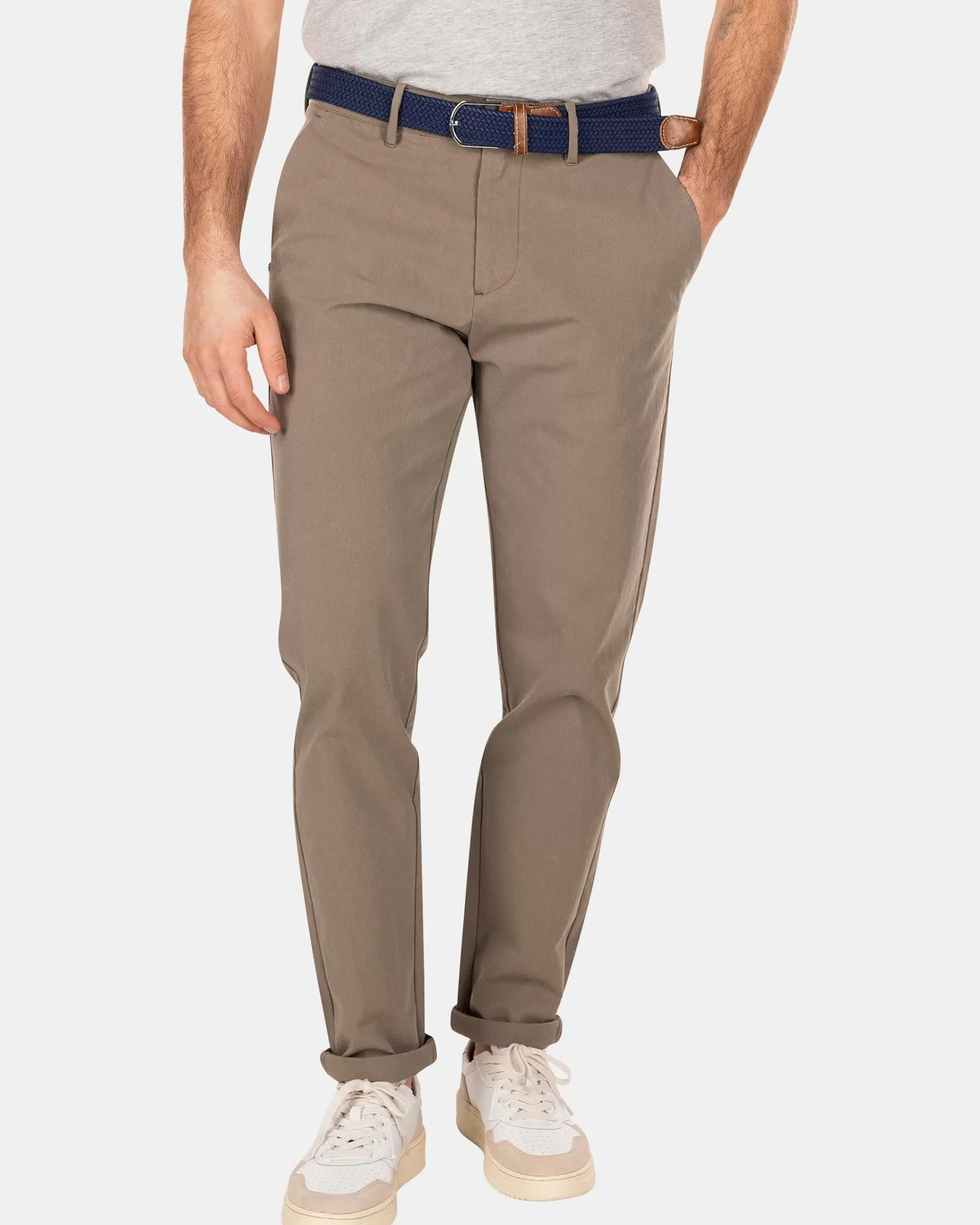 NZA New Zealand Auckland Broeken|Effen Chino Met Stretch-Misty Army