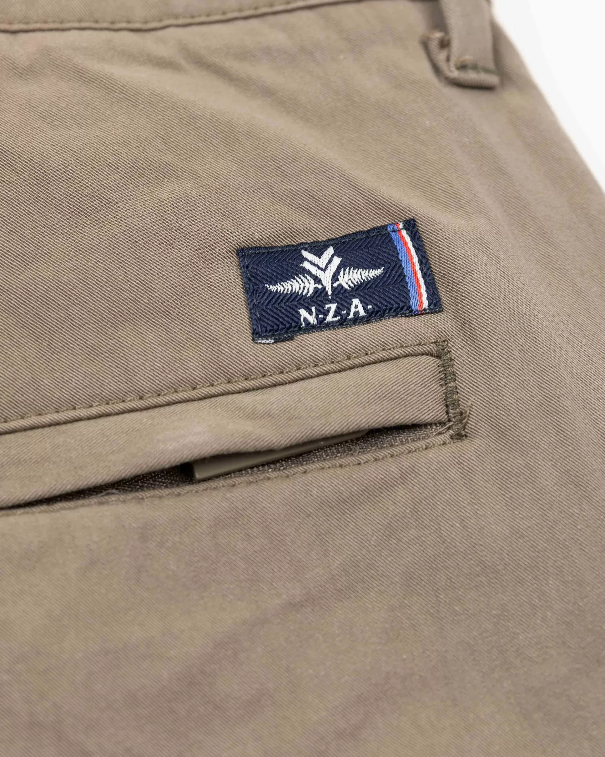 NZA New Zealand Auckland Broeken|Effen Chino Met Stretch-Misty Army