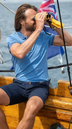 NZA New Zealand Auckland Polo-Shirts|Effen Katoenen Blauwe Polo-Bed Blue
