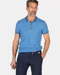 NZA New Zealand Auckland Polo-Shirts|Effen Katoenen Blauwe Polo-Bed Blue