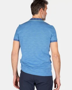 NZA New Zealand Auckland Polo-Shirts|Effen Katoenen Blauwe Polo-Bed Blue
