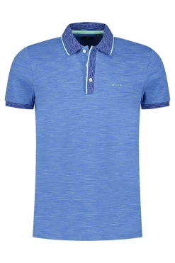 NZA New Zealand Auckland Polo-Shirts|Effen Katoenen Blauwe Polo-Bed Blue