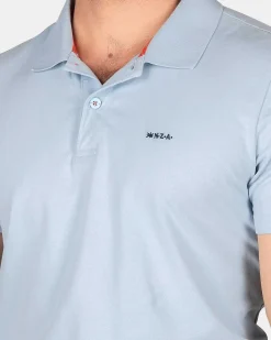 NZA New Zealand Auckland Polo-Shirts|Effen Katoenen Polo-Rhythm Blue