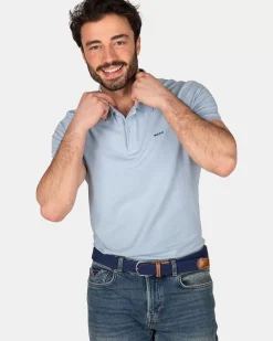 NZA New Zealand Auckland Polo-Shirts|Effen Katoenen Polo-Rhythm Blue
