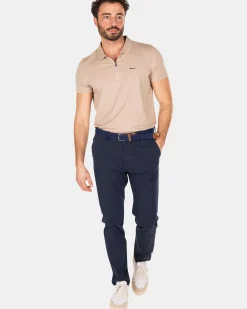 NZA New Zealand Auckland Polo-Shirts|Effen Katoenen Polo-Shimmering Sand