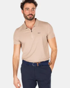 NZA New Zealand Auckland Polo-Shirts|Effen Katoenen Polo-Shimmering Sand