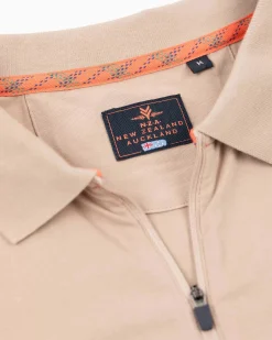NZA New Zealand Auckland Polo-Shirts|Effen Katoenen Polo-Shimmering Sand