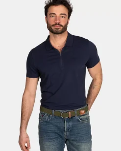 NZA New Zealand Auckland Polo-Shirts|Effen Katoenen Polo-Traditional Navy