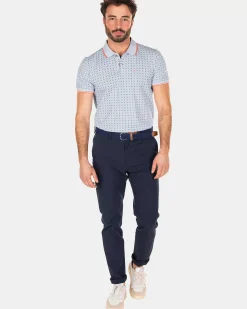 NZA New Zealand Auckland Polo-Shirts|Effenkleurige Polo Met Korte Mouw-Rhythm Blue