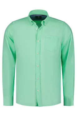 NZA New Zealand Auckland Overhemden|Effen Linnen Overhemd In Veel Kleuren-Teal Green
