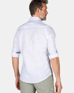 NZA New Zealand Auckland Overhemden|Effen Linnen Overhemd In Veel Kleuren-White