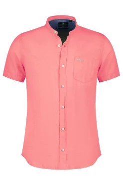 NZA New Zealand Auckland Overhemden|Effen Overhemd Korte Mouw-Fury Pink