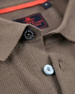 NZA New Zealand Auckland Polo-Shirts|Effen Polo Met Korte Mouw-Misty Army