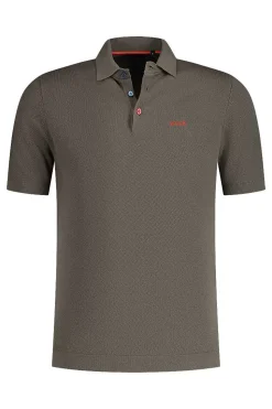 NZA New Zealand Auckland Polo-Shirts|Effen Polo Met Korte Mouw-Misty Army