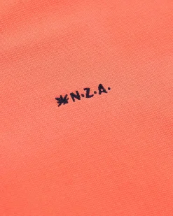 NZA New Zealand Auckland Polo-Shirts|Effen Polo Met Lange Mouw-Red Cider