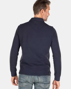 NZA New Zealand Auckland Polo-Shirts|Effen Polo Met Lange Mouw-Traditional Navy