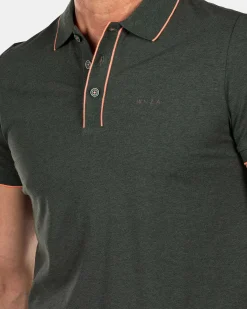 NZA New Zealand Auckland Polo-Shirts|Effen Polo Met Stretch-Chalk Green