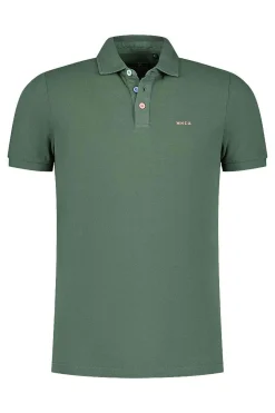 NZA New Zealand Auckland Polo-Shirts|Effen Polo Van Katoen-Chalk Green
