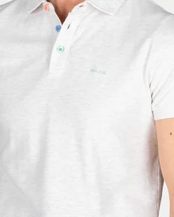 NZA New Zealand Auckland Polo-Shirts|Effen Polo Van Katoen-Cream Melange