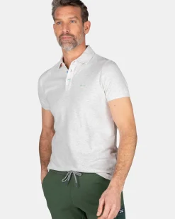 NZA New Zealand Auckland Polo-Shirts|Effen Polo Van Katoen-Cream Melange