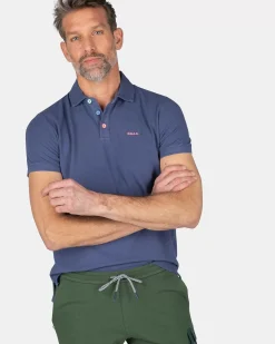 NZA New Zealand Auckland Polo-Shirts|Effen Polo Van Katoen-Dusk Navy