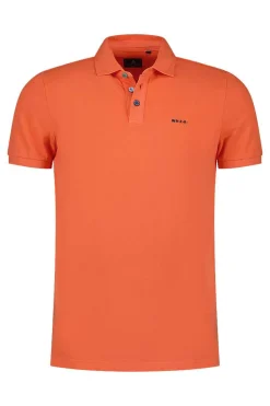 NZA New Zealand Auckland Polo-Shirts|Effen Polo Van Katoen-Golden Orange