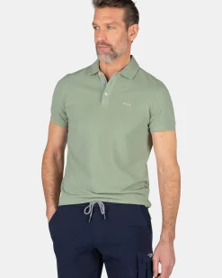 NZA New Zealand Auckland Polo-Shirts|Effen Polo Van Katoen-Mellow Army