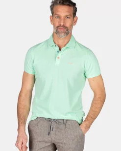 NZA New Zealand Auckland Polo-Shirts|Effen Polo Van Katoen-Teal Green