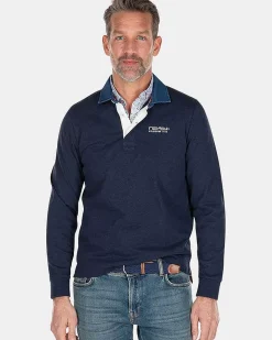 NZA New Zealand Auckland Polo-Shirts|Effen Rugby Shirt-Traditional Navy