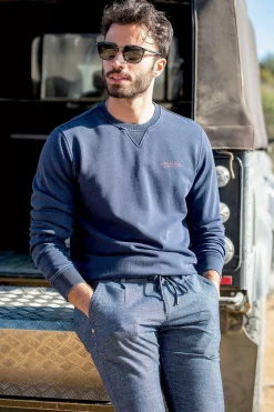 NZA New Zealand Auckland Sweats|Effen Sweater Met Ronde Hals-Dusk Navy