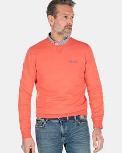 NZA New Zealand Auckland Sweats|Effen Sweater Met Ronde Hals-Red Cider