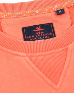 NZA New Zealand Auckland Sweats|Effen Sweater Met Ronde Hals-Red Cider