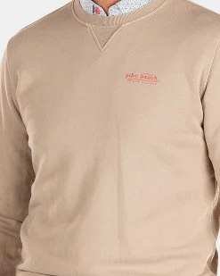 NZA New Zealand Auckland Sweats|Effen Sweater Met Ronde Hals-Shimmering Sand