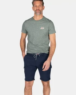 NZA New Zealand Auckland T-Shirts|Effen T-Shirt Van Katoen-Chalk Green
