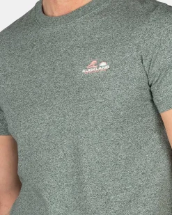 NZA New Zealand Auckland T-Shirts|Effen T-Shirt Van Katoen-Chalk Green