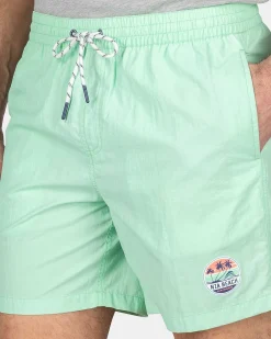 NZA New Zealand Auckland Broeken|Effen Zwembroek-Teal Green