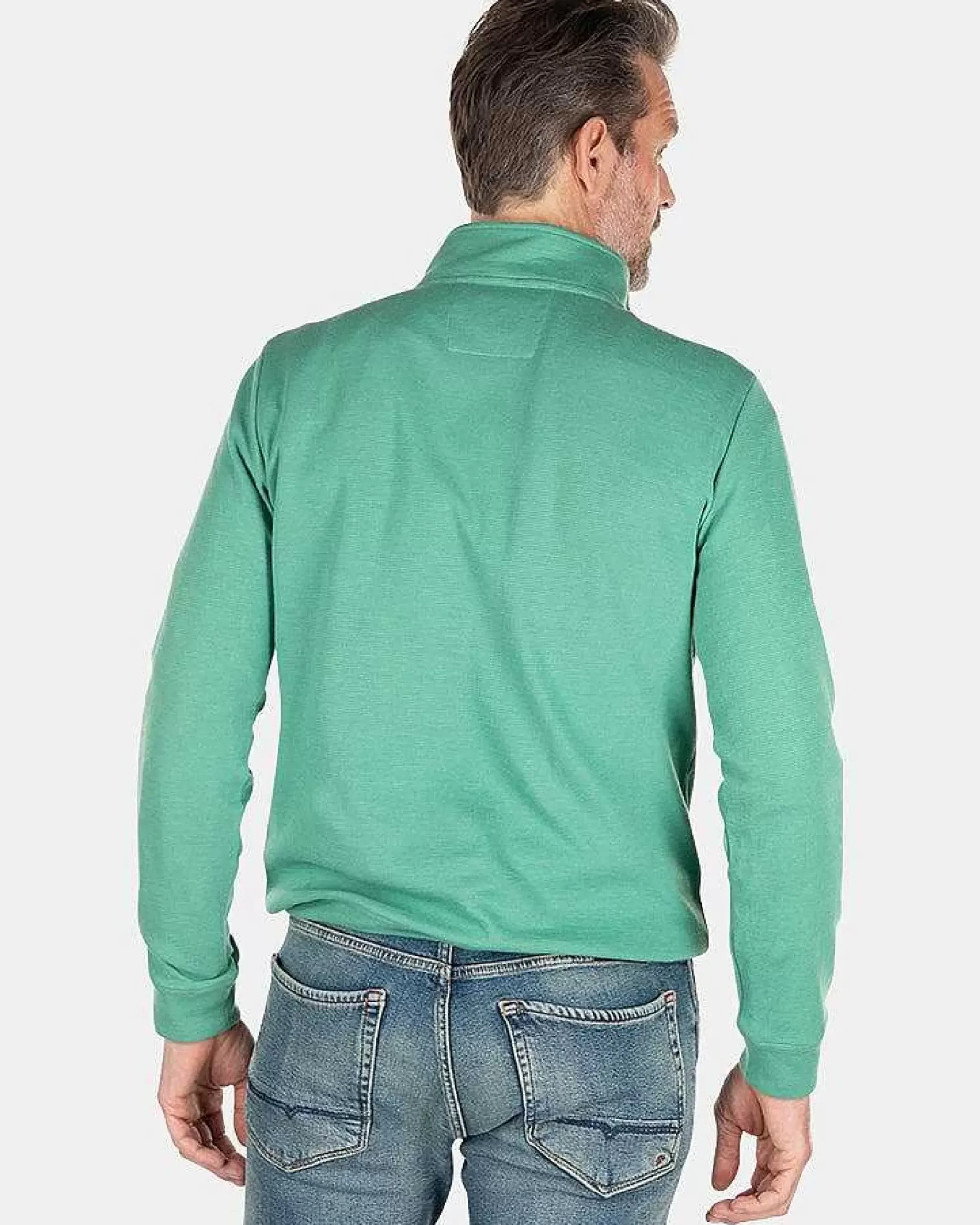 NZA New Zealand Auckland Truien|Fleece Sweater Met Rits-Amazon Green