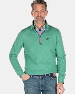 NZA New Zealand Auckland Truien|Fleece Sweater Met Rits-Amazon Green
