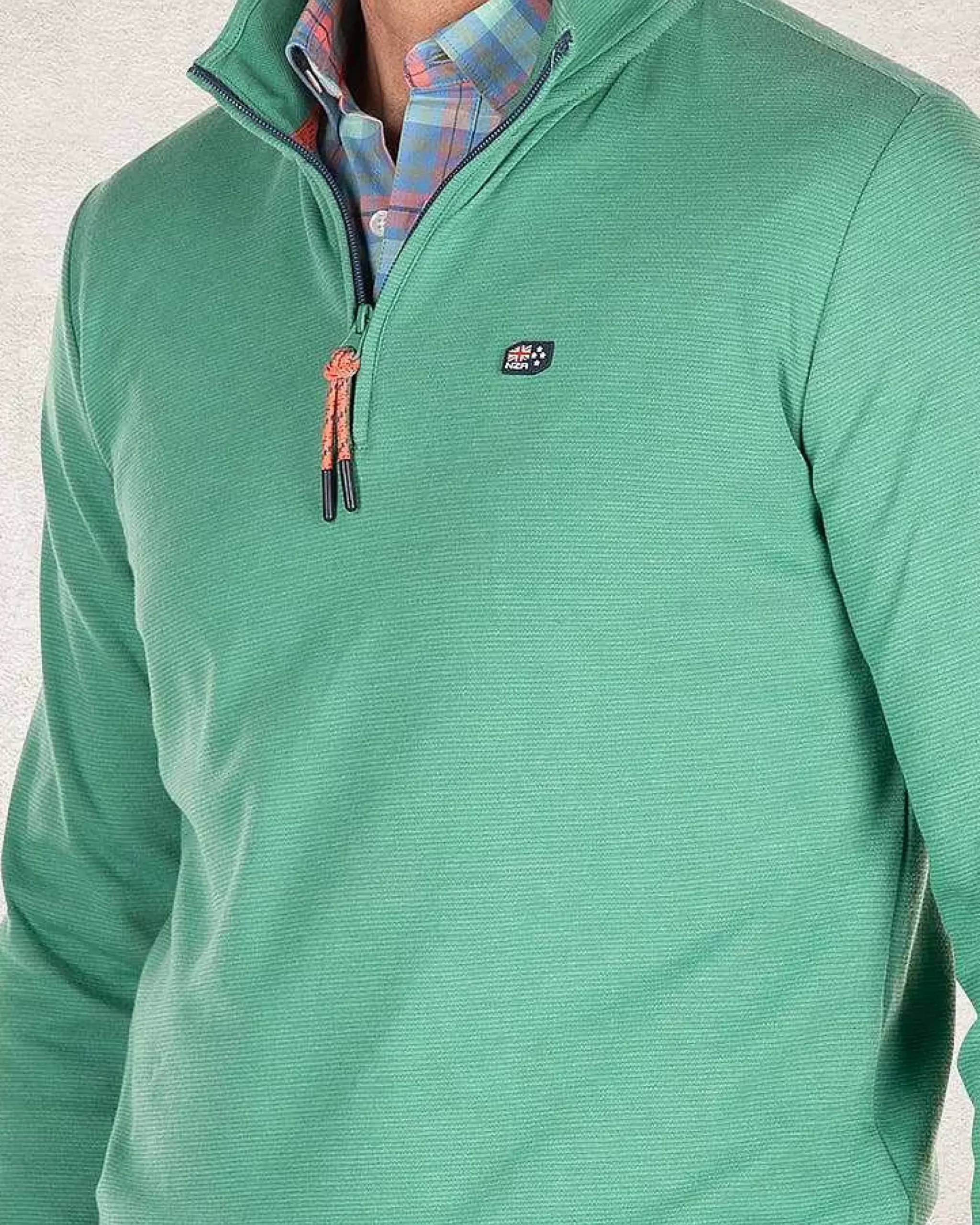 NZA New Zealand Auckland Truien|Fleece Sweater Met Rits-Amazon Green