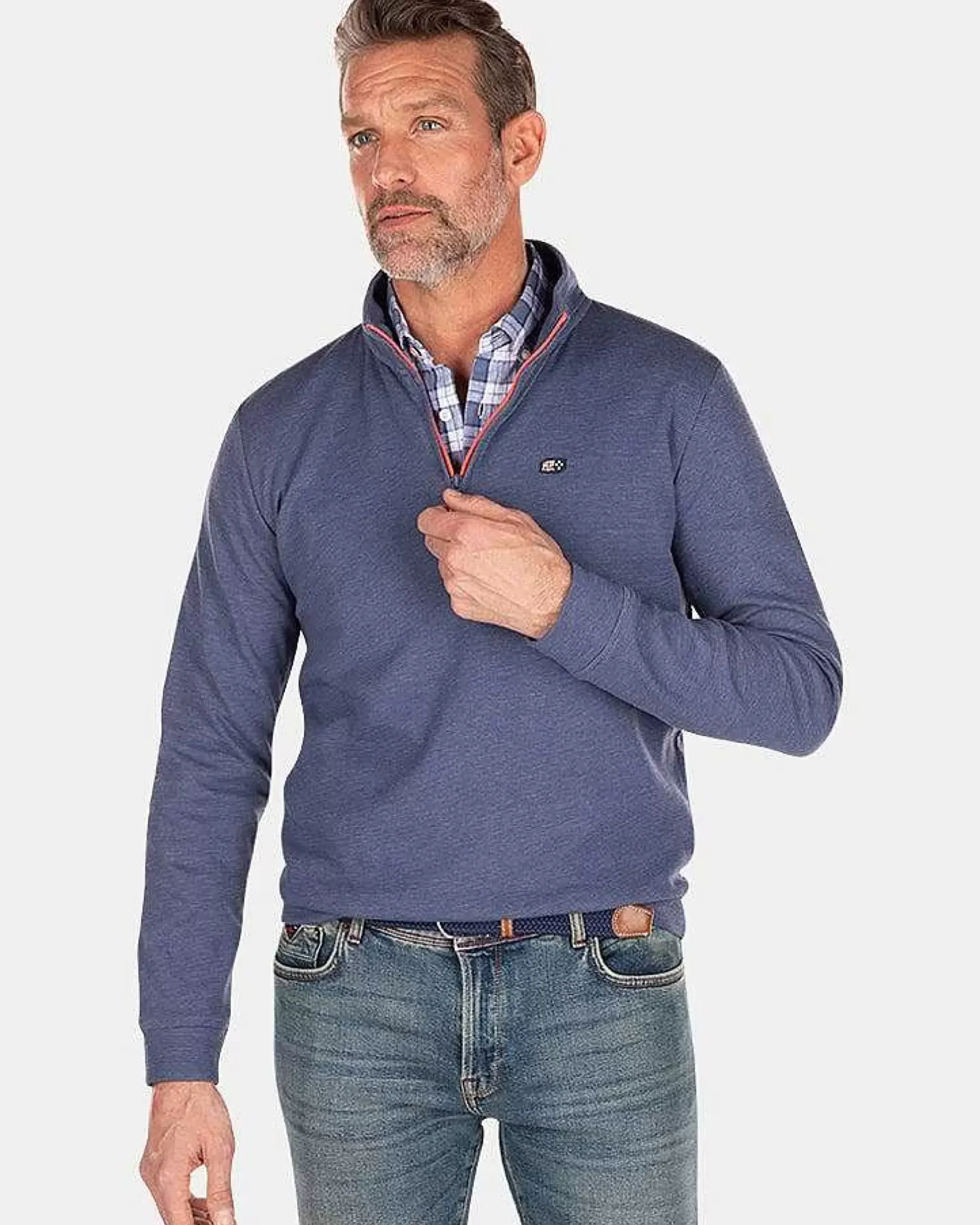 NZA New Zealand Auckland Truien|Fleece Sweater Met Rits-Dusk Navy