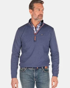 NZA New Zealand Auckland Truien|Fleece Sweater Met Rits-Dusk Navy