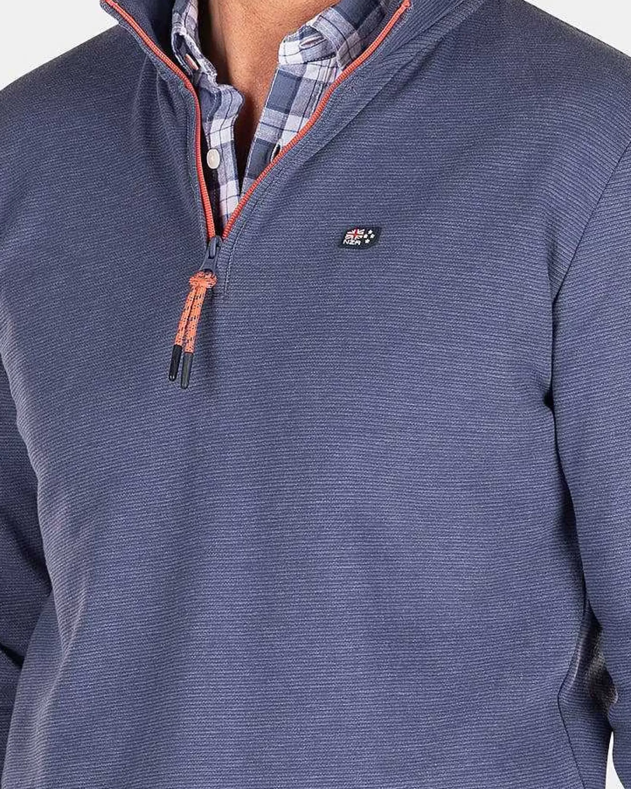 NZA New Zealand Auckland Truien|Fleece Sweater Met Rits-Dusk Navy